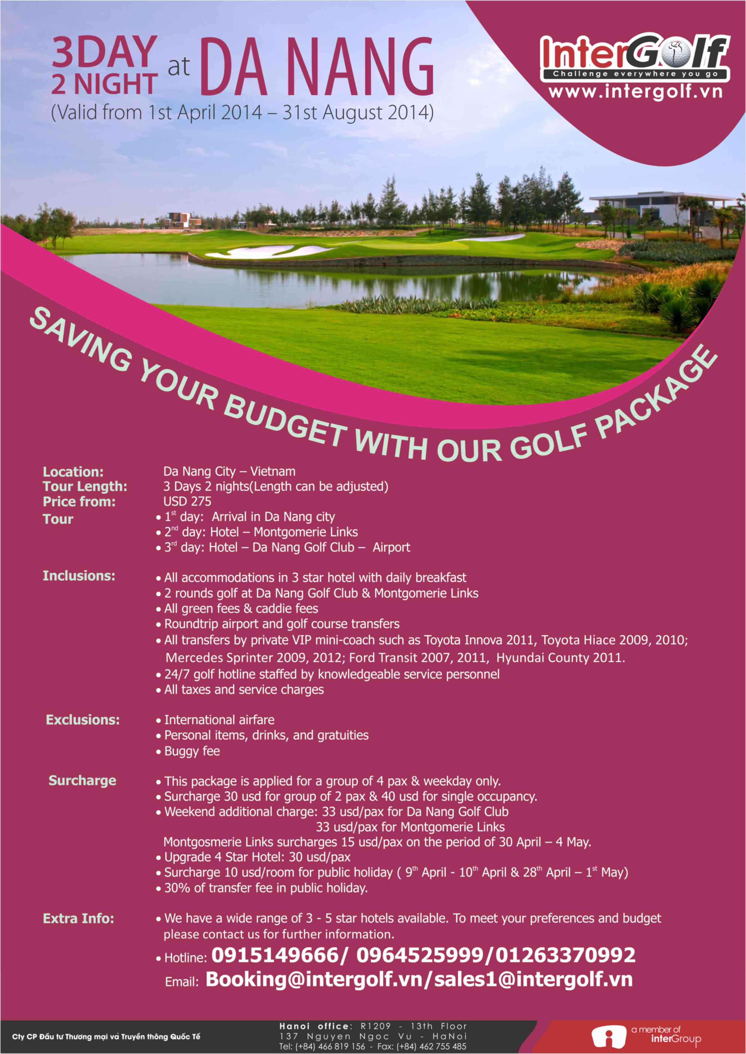 Đà Nẵng Golf Package - InterGolf - Công Ty CP Đầu Tư Thương Mại & Truyền Thông Quốc Tế